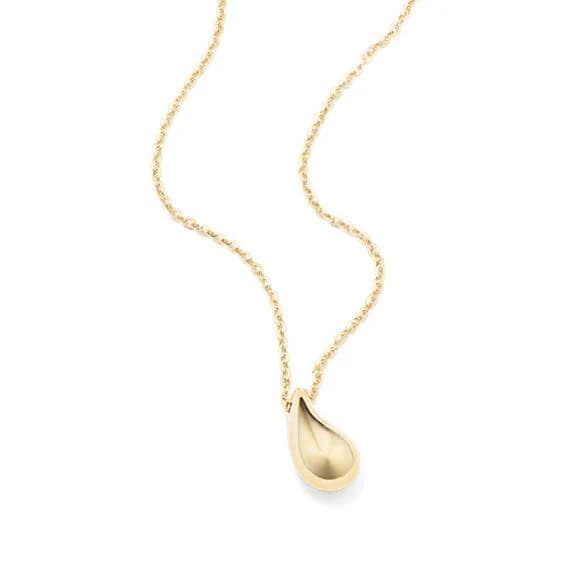 14k Yellow Gold Polished Tear Drop Necklace