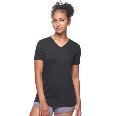 Expert Brand USA-Made Women's Oxymesh Athletic V Neck T-Shirt