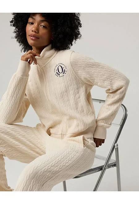 OFFLINE By Aerie Cable Lounge Full Zip Women's