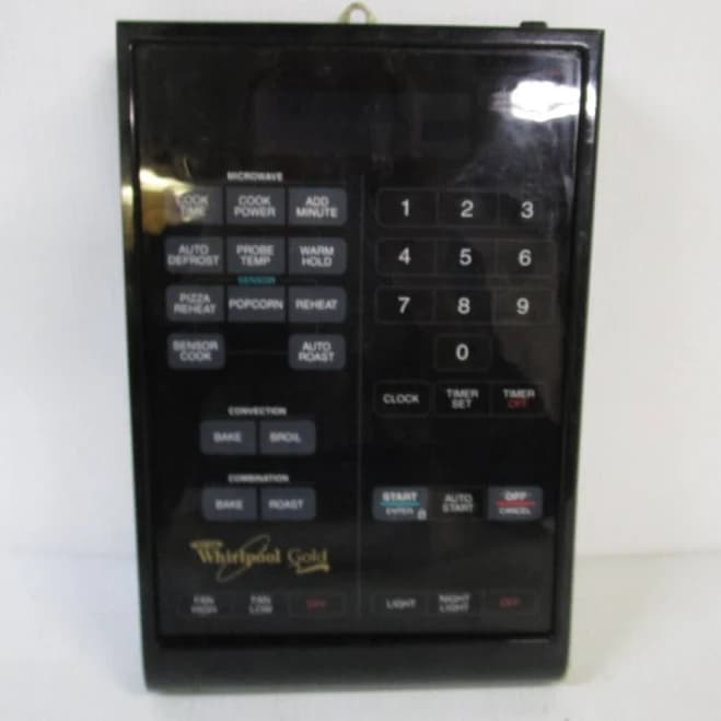 Whirlpool Otr Microwave Control Panel, Black (no Board) 4359862