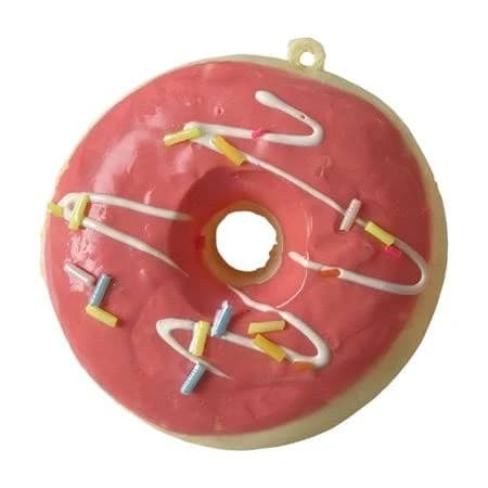 Hacpiu Fake Donuts Squeeze Stress Relief, 2.3 inch Slow Rising Sensory Fidget Squishy Toys, Ideal for Party Favors, Home, Classroom & Office, Pink