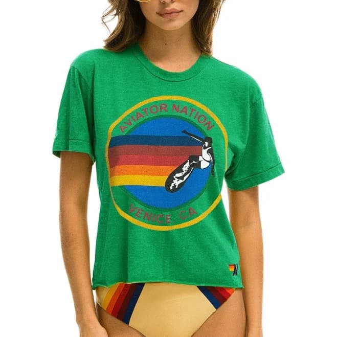 Aviator Nation Malibu Boyfriend Tee