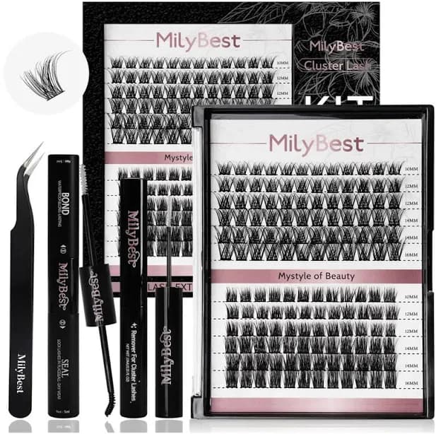 Diy Eyelash Extension Kit With 144 Pcs Lash Clusters Bond And Seal