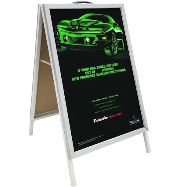 A Frame Sidewalk Sign Menu Board Restaurant 2 Sided A Board Graphic Poster Banner