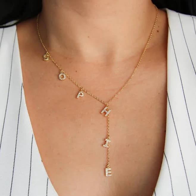 18K Gold Filled Letter Charm