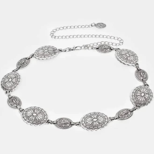 Cowgirl Concho Link Silver Belt