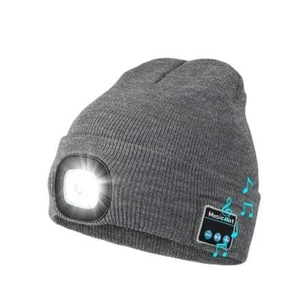 Bincy Unisex Bluetooth Beanie Hat with LED Light