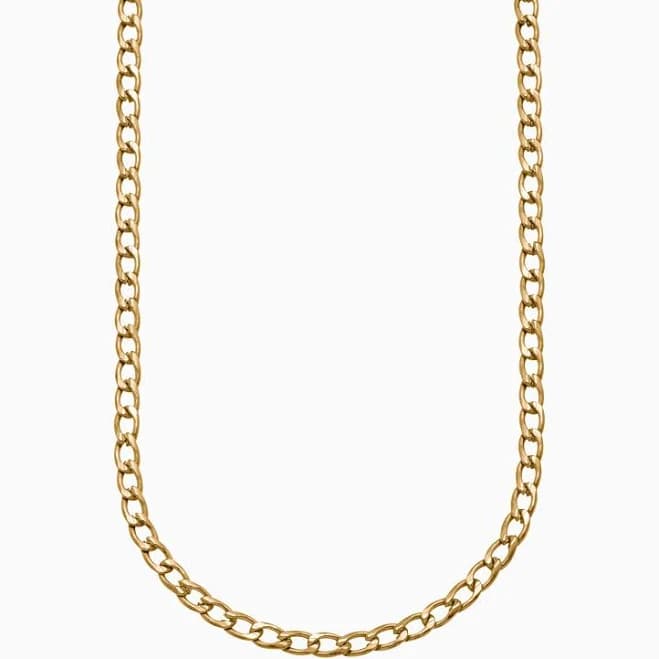 Cuban Flat Necklace 18k Gold Plated / Inspirational Jewelry by Mint & Lily