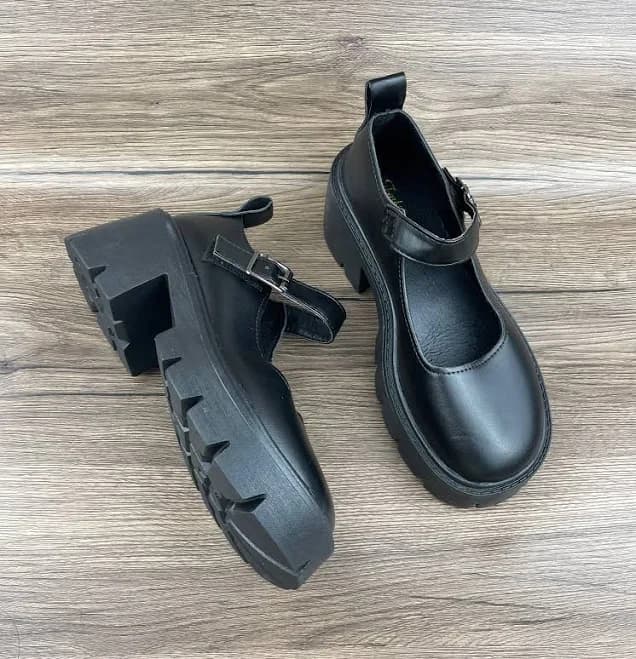 JK Shoes Leather Mary Jane Campus Shoes