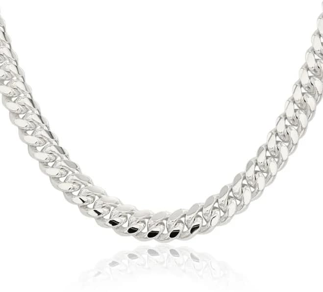 925 Sterling Silver 7.8mm Curb Link Chain Necklace