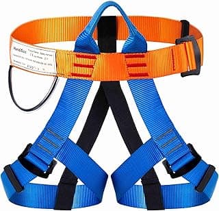 HandAcc Safety Belt for Tree Climbing, Rock Climbing, Zipline - Half Body Guide Belt for Women, Men & Novices