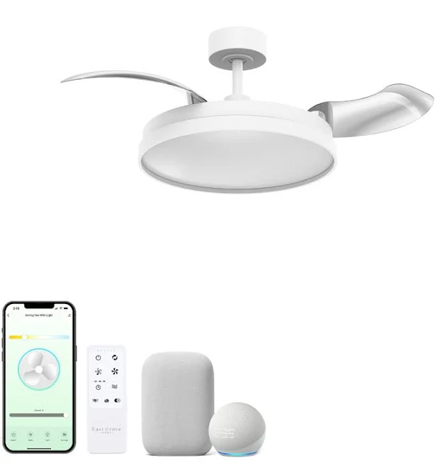 Loft 41in 3-Blade Smart Fandelier Semi-Flush Mount 2700K-6000K CCT Tunable