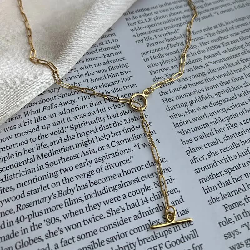 Dainty Chain Toggle Necklace
