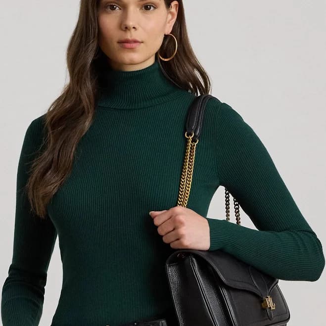 Ralph Lauren Women's Ribbed Turtleneck Sweater