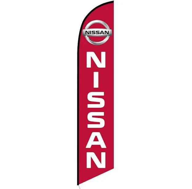 Nissan Windless Swooper Advertising Auto Car Dealer Feather Flag Banner