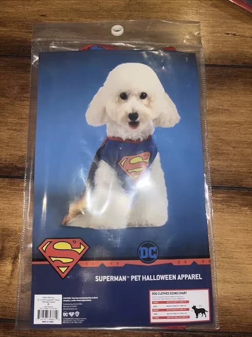 Dc Comics Superman Pet Apparel Dog Caped Halloween Costume Xs