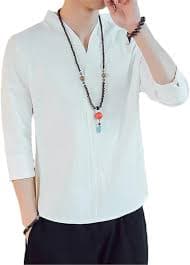 Chinese Style Summer Tang Suit Tops Japan Yukata Feather Cardigan Kimono Men Cotton Linen Shirt Hanfu Male, Navy blue : Amazon.com.be: Fashion