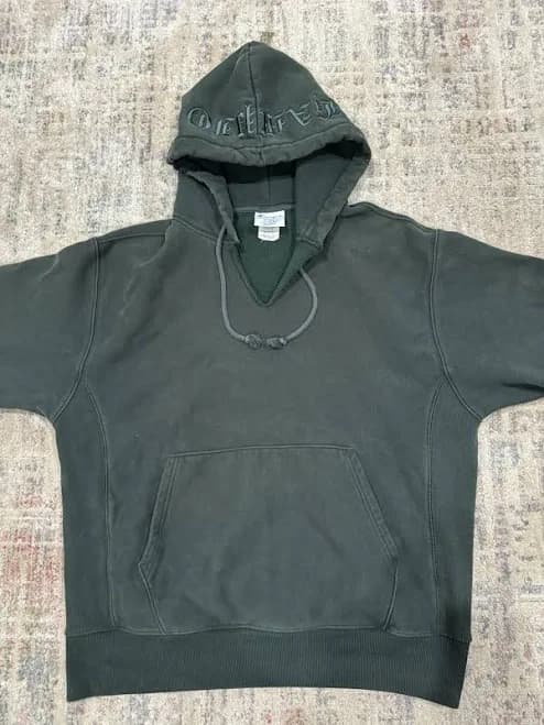 Men’s Large Champion Reverse Weave Hoodie Green Embroidered Hoodie