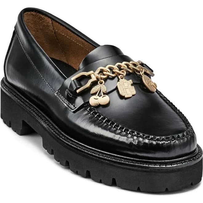 G.H. Bass Women's Whitney Super Lug Sole Charm Chain Loafers