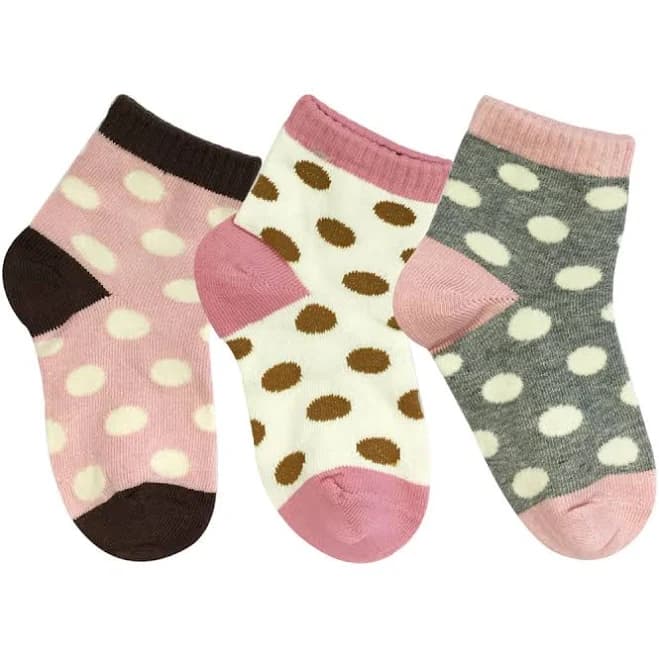 Wrapables 3 Pair Fun Polka Dot Socks