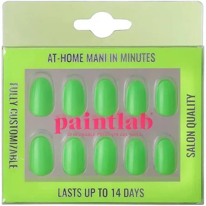 Paintlab Neon Green Press-On Nails