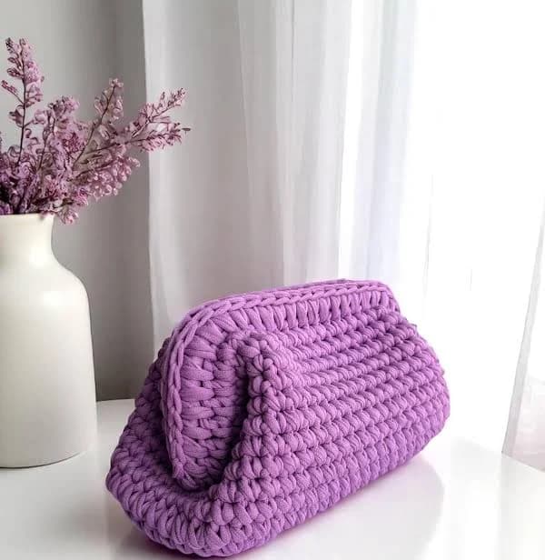 Unique Boho Crochet Clutch Bag