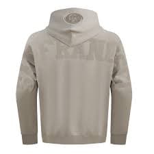 PRO STANDARD NFL SAN FRANCISCO 49ERS WINGSPAN MEN'S DROP SHOULDER FLEECE PULLOVER HOODIE (TAUPE)