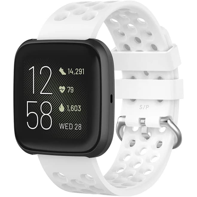 North Street Watch Co. Perforated Silicone Strap for Fitbit Versa & Versa 2
