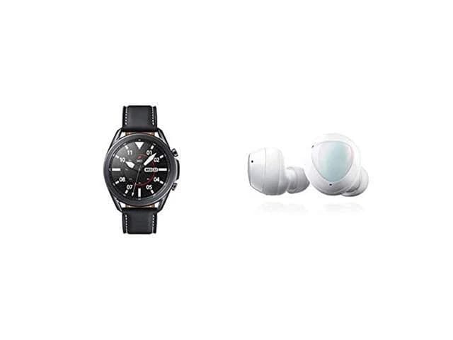 Samsung Galaxy Watch 3 (45mm, GPS, Bluetooth, Unlocked LTE) Smart Watch - Mystic Black (US Version) with Samsung Galaxy Buds+ Plus, True Wireless Earb