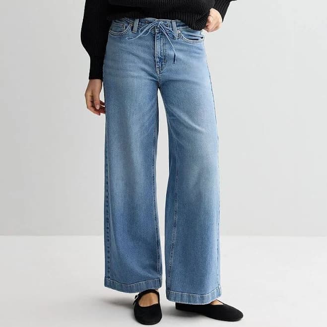 Women's Sonoma Goods For Life Relaxed Mid Rise Wide Leg Jeans, Size: 10 Regular, Light Wash