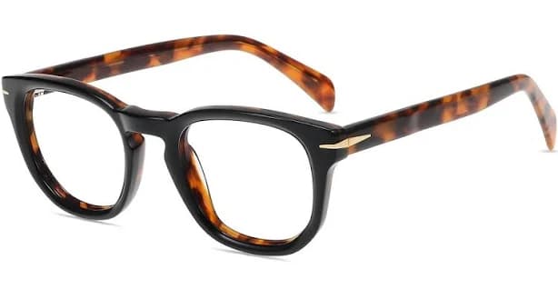 Firmoo Black Tortoise Square Prescription Glasses Frame AC35452
