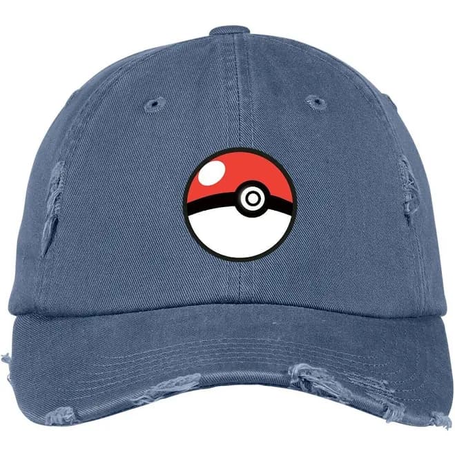 Poke Ball - Adjustable Dad Cap Unisex Embroidered Vintage Hat