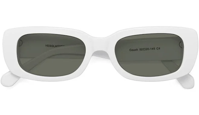 couch Hipster Rectangle Tinted Sunglasses