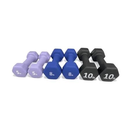 Rainforest Basics Neoprene Coated Dumbbell Hand Weight Set