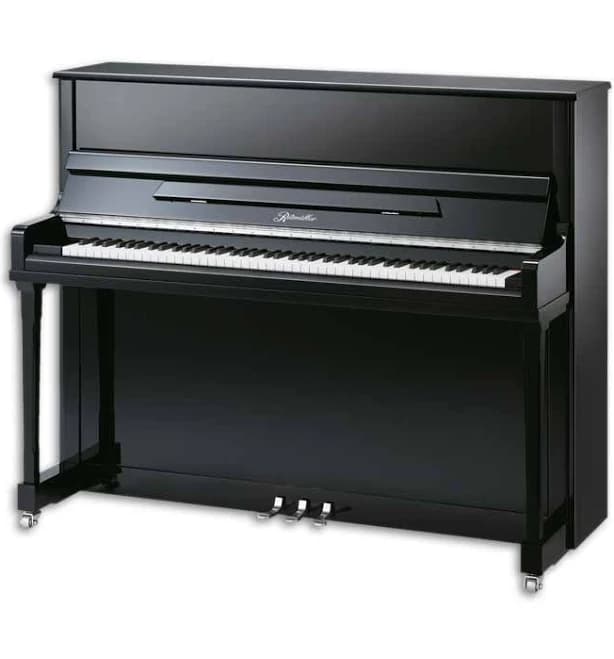 Ritmuller Upright Piano AEU122S PE Classic 122cm Black Polish 3 Pedals