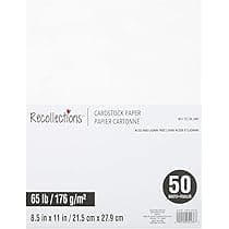 Amazon.com : 600 Sheets White 8.5" x 11" Cardstock Paper by Recollections - Acid and Lignin Free Paper for Scrapbooks, Arts & Crafts - Bulk Pack : Arts, Crafts & Sewing