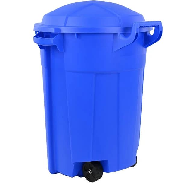 32-Gallon Blue Indoor or Outdoor Recycling Bin