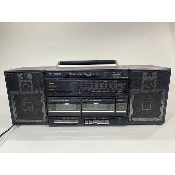 Vintage Aiwa CA-W75U Double Cassette Deck Boombox Speaker, With Issues