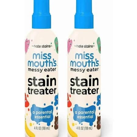 Messy Eater Stain Treater Spray - 4oz 2 Pack Stain Remover - Newborn & Baby Essentials - No Dry Cleaning Food, Grease, Coffee Off Laundry, Underwear,