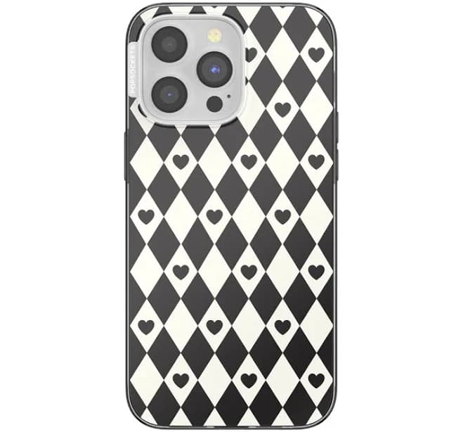 PopSockets Harlequin Hearts MagSafe Case for iPhone 15 Pro Max