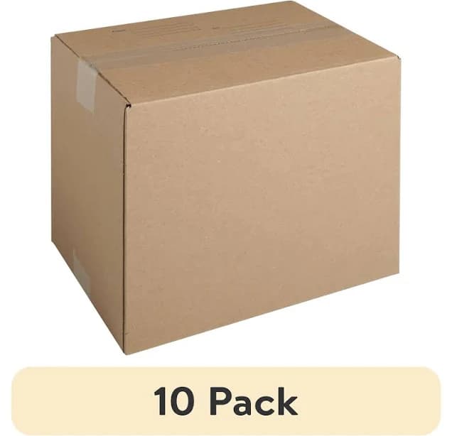 (10 pack) Pen+Gear Large Shipping Box, 12 inch L x 8 inch W x 10 inch H, Size: 12 inch Large x 8 inch W x 10 inch H