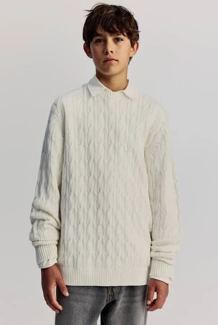 H&M Boys Cable-Knit Cotton Sweater