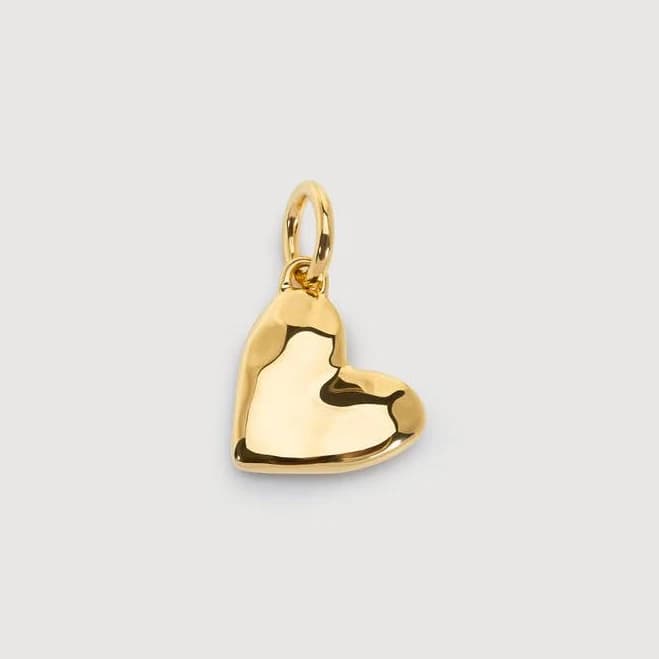 Monica Vinader Women's 18Ct Gold Vermeil Heart Pendant Charm