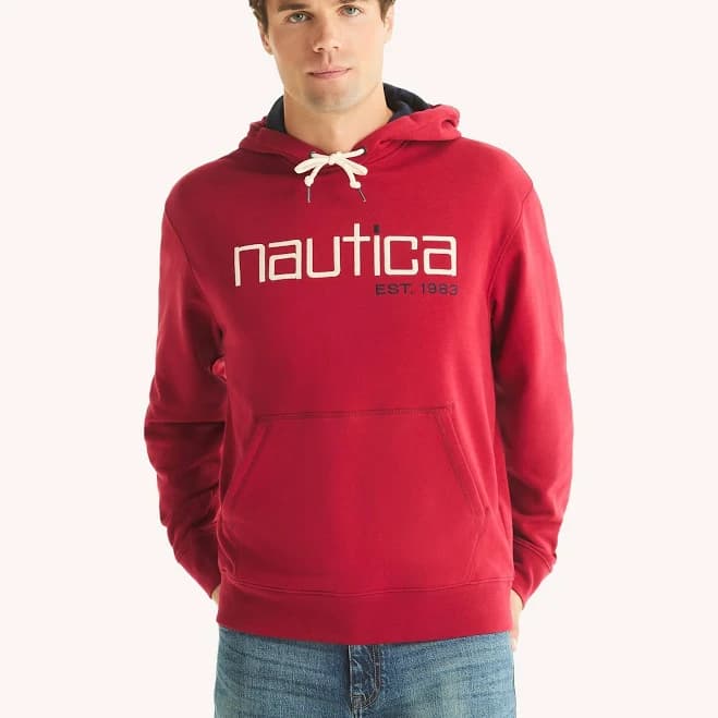 Nautica Men's Pullover Fleece Hoodie