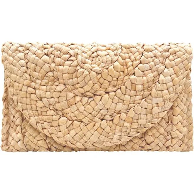 Lytosmoo Straw Clutch Purses for Women Woven Straw Beach Handbag Envelope Rattan Clutch for Summer