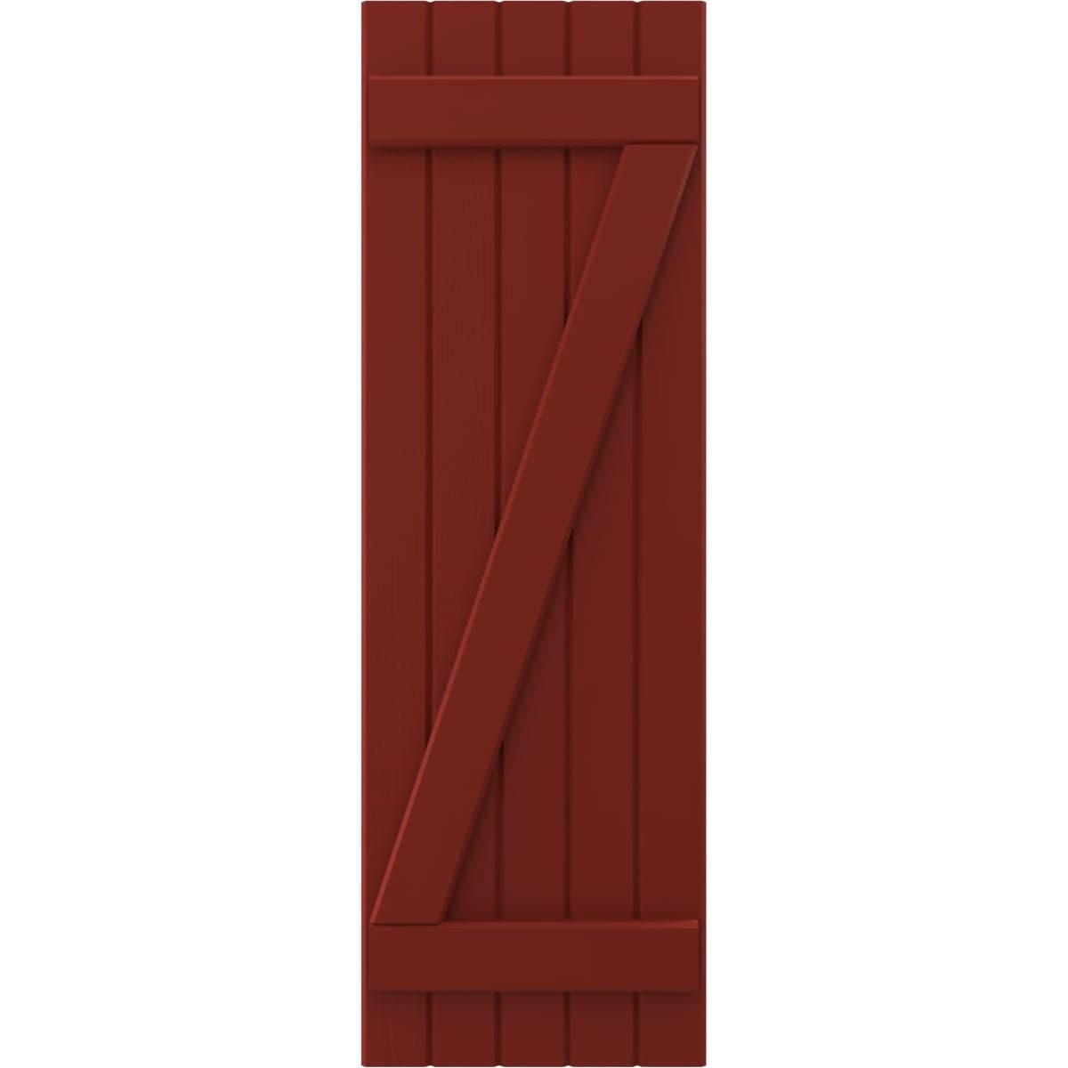 Ekena Millwork 17.5-in W x 50-in H Pepper Red Paintable/Stainable Board and batten Spaced Wood Exterior Shutters ( 2 -Pack ) in the Exterior Shutters department at Lowes.com