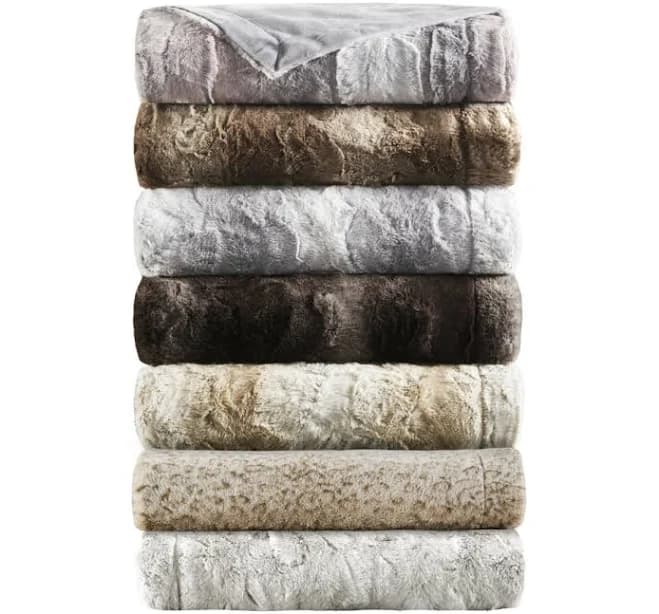 Madison Park Zuri Faux Fur Throw