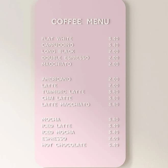 George & Willy Rectangle Menu Display