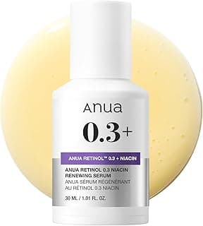 Retinol Serum for Smooth & Renewed Skin, 0.3% Retinol, 5% Niacinamide, Hydration & Glass Skin, Gentle for Beginners, Korean Skincare, 1.01 fl oz