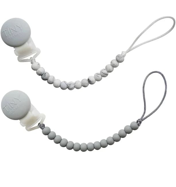 Tiny Teethers Designs Signature Silicone Beaded Pacifier Clip and Teether